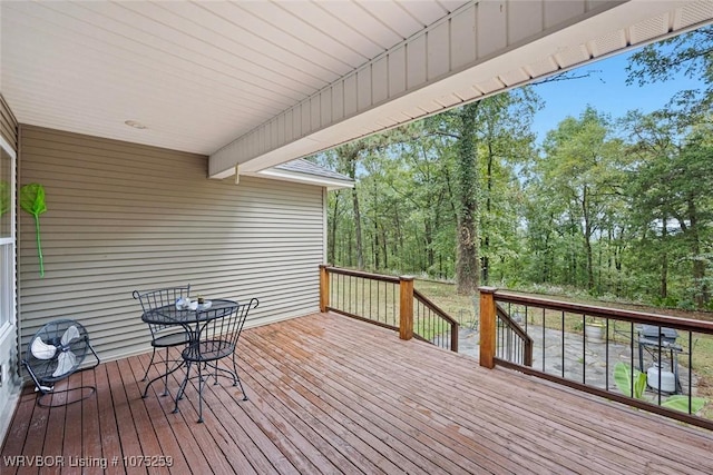 view of wooden deck