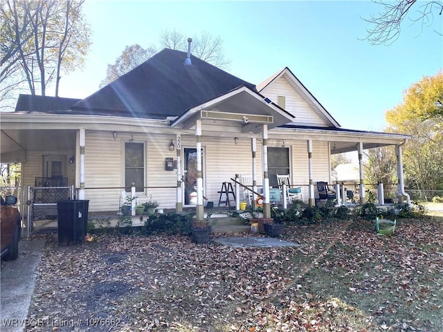 view of front of house with covered porch