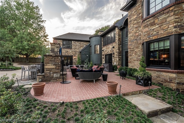 view of patio / terrace featuring an outdoor hangout area