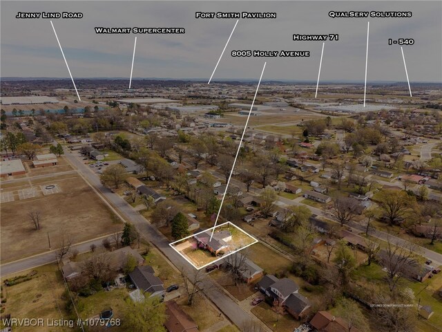 8005 Holly Ave, Fort Smith, AR 72908 - drone / aerial view