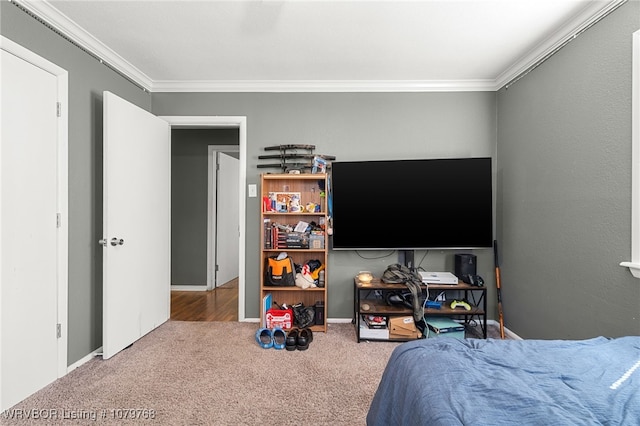 8005 Holly Ave, Fort Smith, AR 72908 - carpeted bedroom with crown molding and baseboards