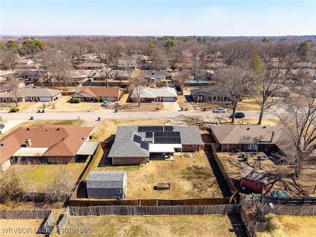 drone / aerial view with a residential view