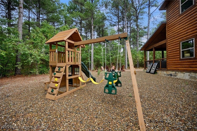 view of jungle gym