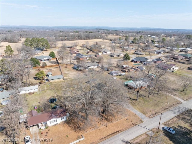 aerial view with a residential view