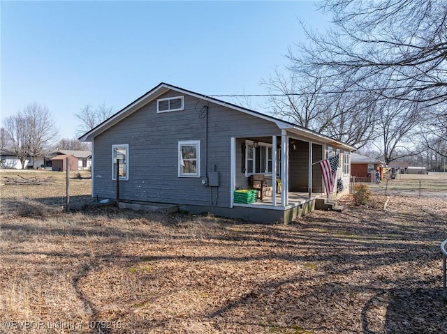 exterior space featuring covered porch