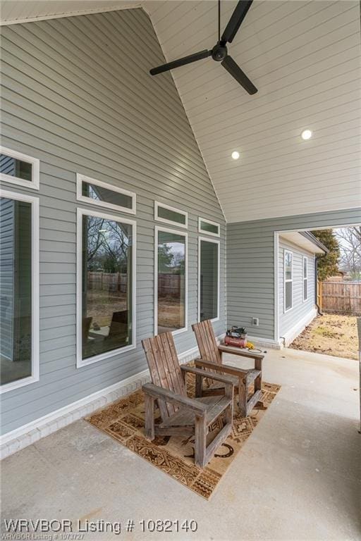 2205 Moody Rd, Barling, AR 72923 - view of patio featuring a ceiling fan