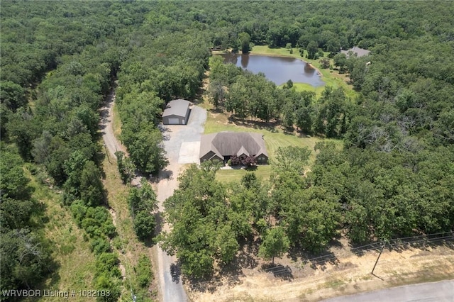 479872 E 1080th Rd, Muldrow, OK 74948 - view of subject property featuring a forest and a nearby body of water