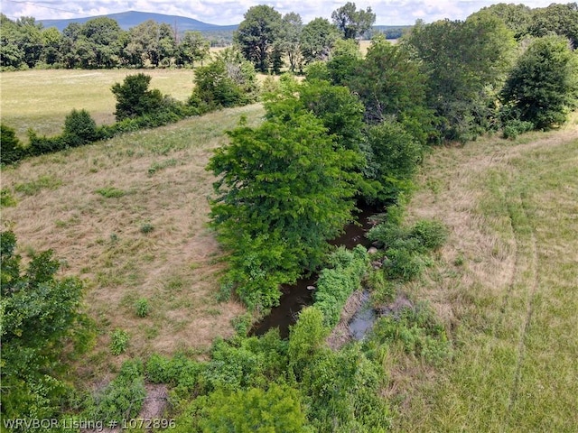 drone / aerial view with a mountain view