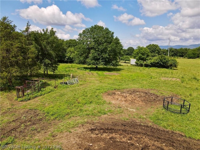 exterior space with a rural view