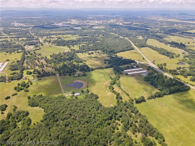 drone / aerial view featuring a rural view