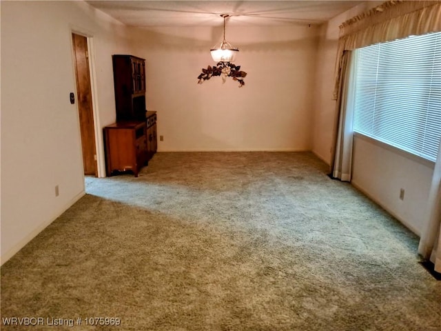 spare room with carpet floors