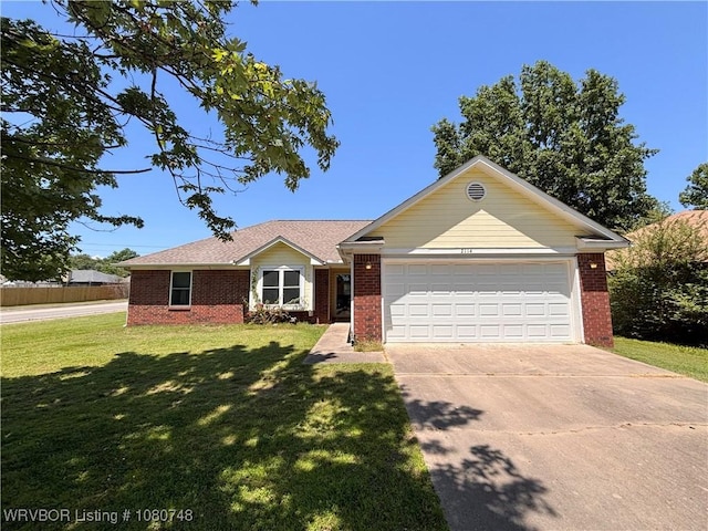 2114 Breckenridge Ter, Greenwood, AR 72936 - single story home featuring brick siding, a front yard, and driveway