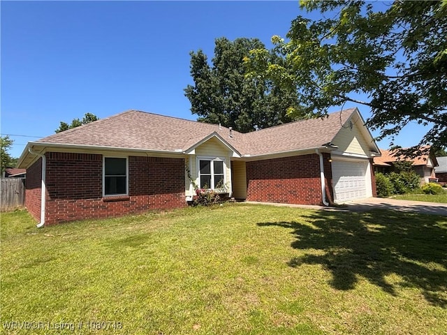 2114 Breckenridge Ter, Greenwood, AR 72936 - ranch-style house featuring brick siding, a garage, roof with shingles, and concrete driveway