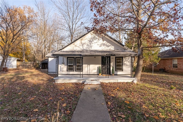 bungalow-style house featuring a porch