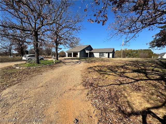 view of single story home