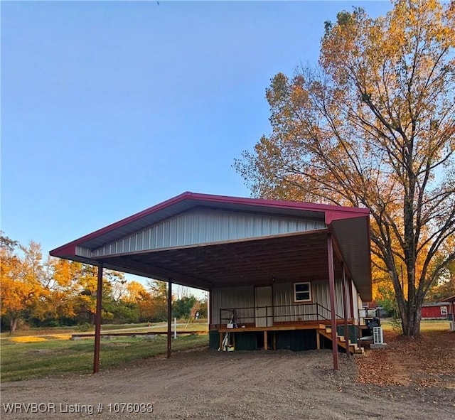 view of front of house featuring a carport