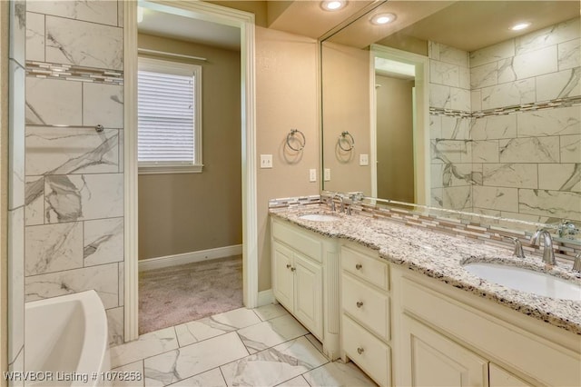 bathroom featuring vanity