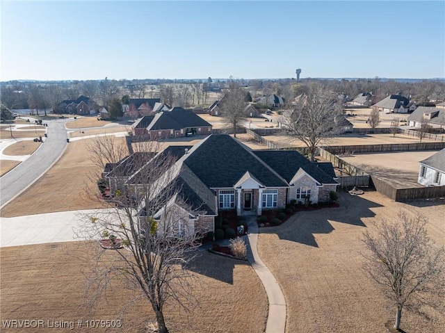 drone / aerial view featuring a residential view