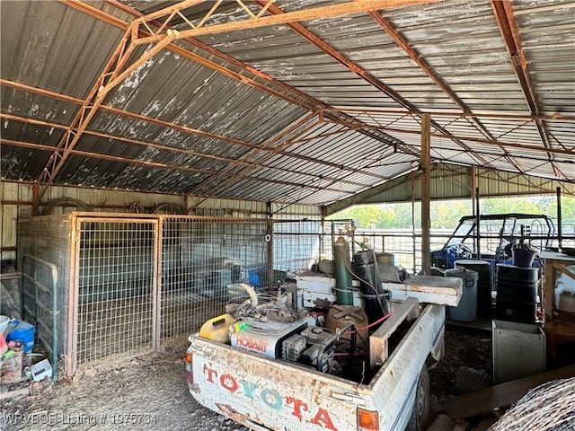 interior space with lofted ceiling