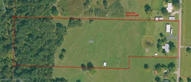 3701 S Cook Rd, Charleston, AR 72933 - aerial view of property's location with property boundaries highlighted