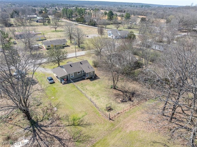 bird's eye view featuring a rural view