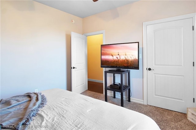 view of carpeted bedroom