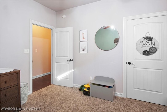 view of carpeted bedroom