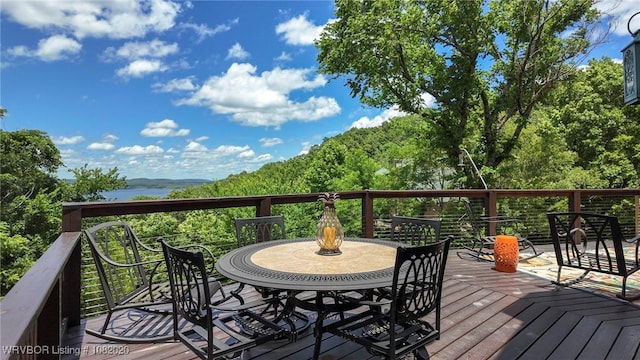 95147 S 4507th Rd, Vian, OK 74962 - deck featuring outdoor dining space