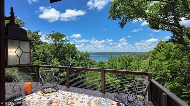95147 S 4507th Rd, Vian, OK 74962 - deck with a water view