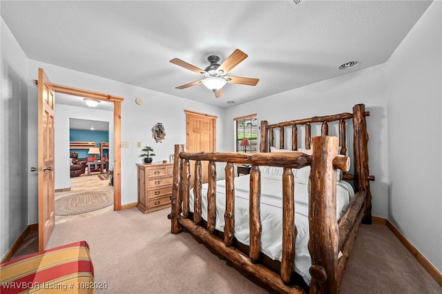 95147 S 4507th Rd, Vian, OK 74962 - bedroom with carpet flooring and a ceiling fan