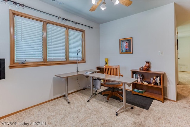 4001 Spring Mountain Rd, Fort Smith, AR 72916 - carpeted home office with ceiling fan