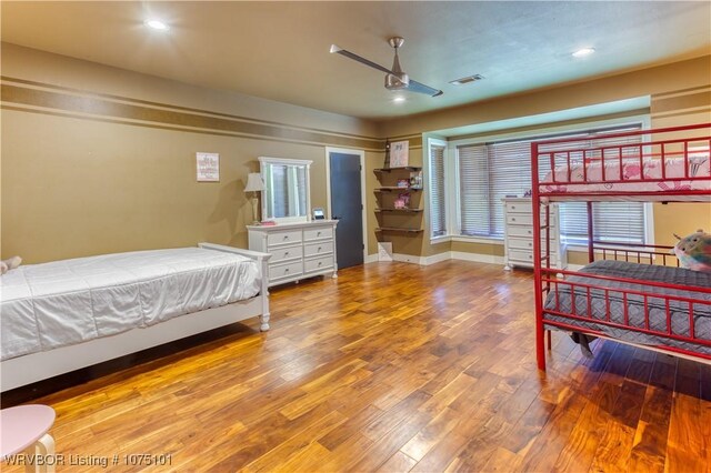 4001 Spring Mountain Rd, Fort Smith, AR 72916 - bedroom featuring ceiling fan and wood-type flooring