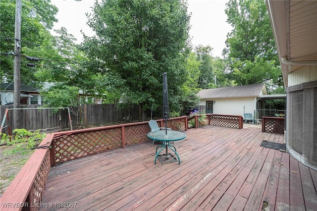 19 Hiland Dr, Fort Smith, AR 72901 - view of wooden deck