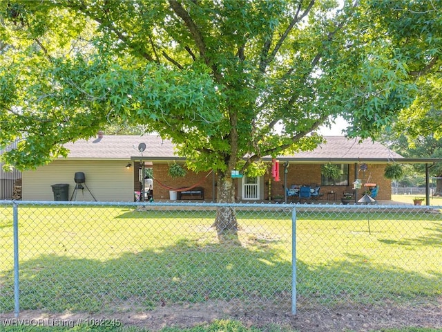 309 Neal Dr, Roland, OK 74954 - rear view of house featuring brick siding