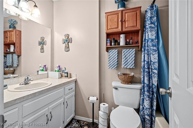 309 Neal Dr, Roland, OK 74954 - bathroom featuring vanity and shower / tub combo with curtain