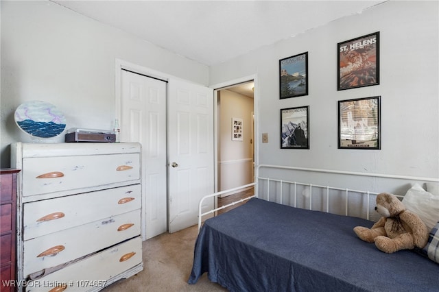 view of carpeted bedroom