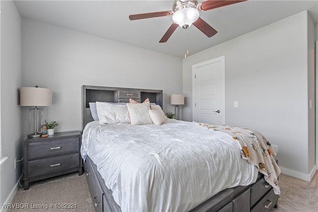 1228 Bradley St, Centerton, AR 72719 - bedroom with light carpet and ceiling fan