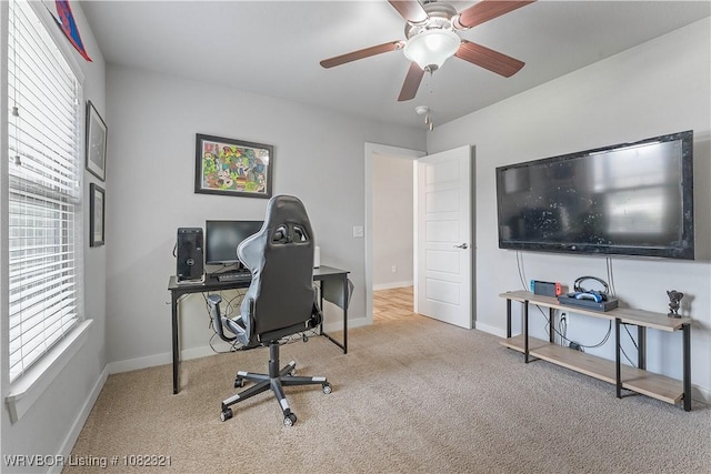 1228 Bradley St, Centerton, AR 72719 - carpeted office space featuring plenty of natural light and a ceiling fan