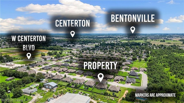 1228 Bradley St, Centerton, AR 72719 - aerial view of residential area