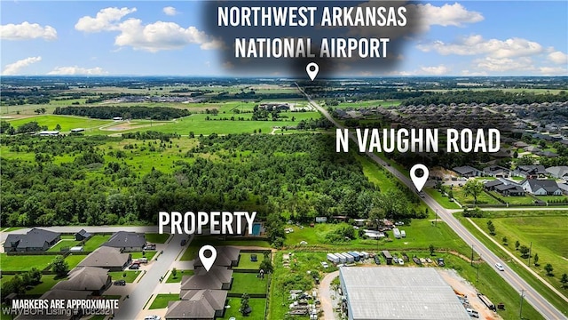 1228 Bradley St, Centerton, AR 72719 - aerial perspective of suburban area