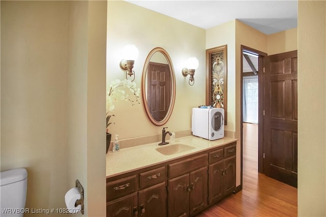 3417 Royal Scots Way, Fort Smith, AR 72908 - half bath featuring vanity and wood finished floors