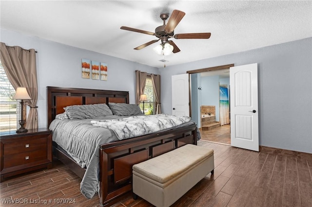 2702 Rambo Cir, Lavaca, AR 72941 - bedroom featuring dark wood finished floors and ceiling fan