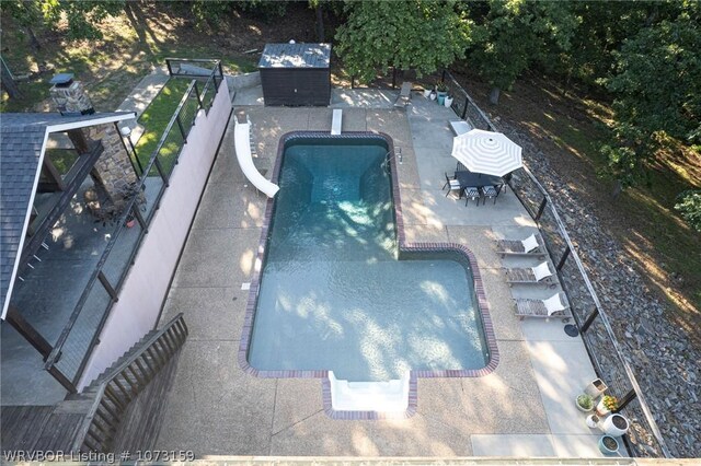 10101 Stephens Ct, Fort Smith, AR 72908 - view of pool featuring a patio area and a water slide