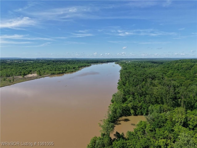 20309 E County Road 1110, Stigler, OK 74462 - bird's eye view of a heavily wooded area and a nearby body of water