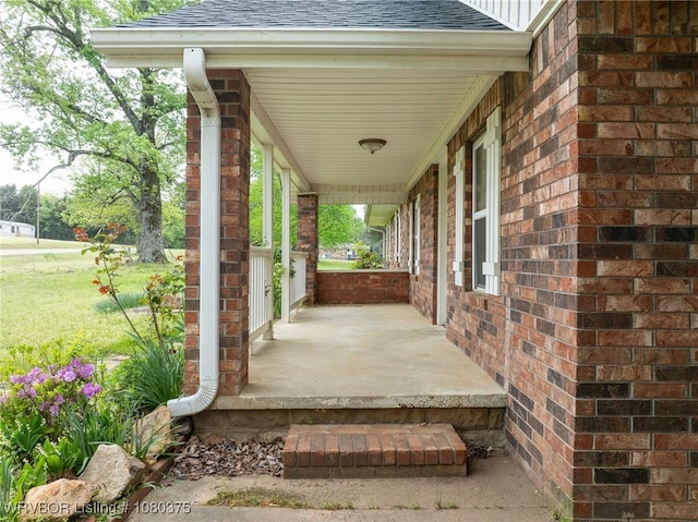 view of patio with covered porch