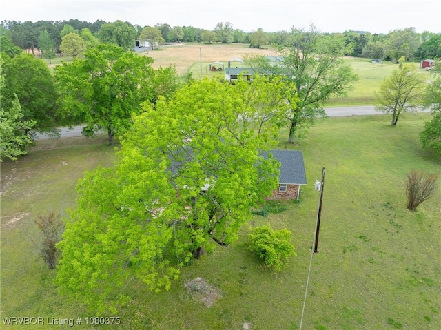 bird's eye view featuring a rural view