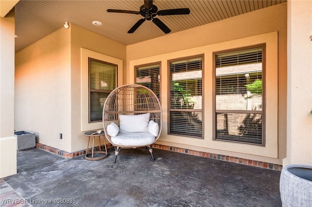 8205 Cisterna Way, Fort Smith, AR 72916 - view of patio featuring a ceiling fan