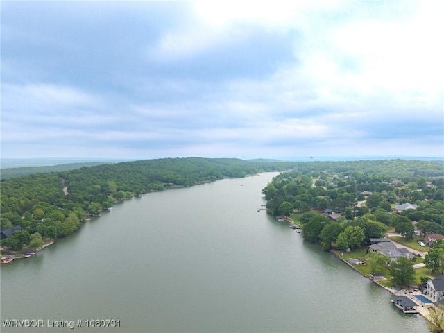 3009 Shadow Lake Dr, Greenwood, AR 72936 - aerial view featuring a water view and a wooded view