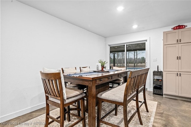 view of dining room