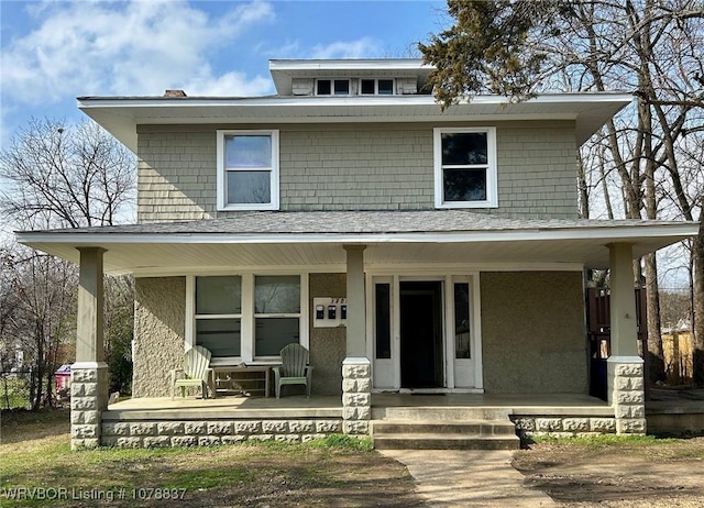 view of front facade with covered porch